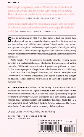 From Dissertation to Book, Second Edition (Chicago Guides to Writing, Editing, and Publishing) - William Germano [KSIĄŻKA]