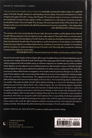 Hannah Arendt and the Fragility of Human Dignity - John Douglas Macready [KSIĄŻKA]