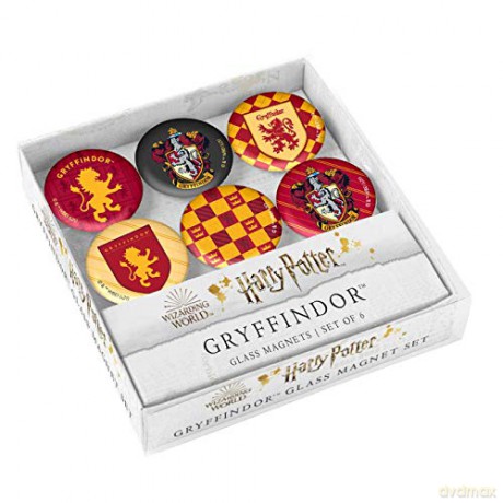 Harry Potter: Gryffindor Glass Magnet Set: Set of 6 (Classic Collection) [KSIĄŻKA]