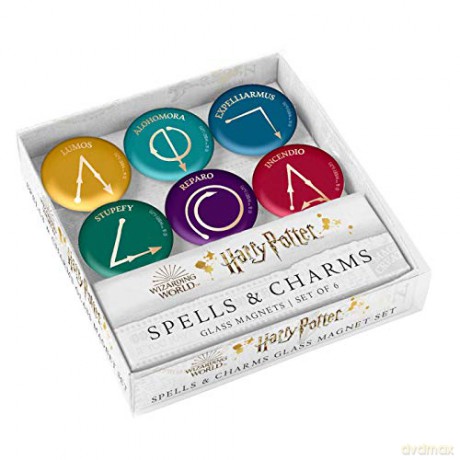 Harry Potter: Spells and Charms Glass Magnet Set: Set of 6 (Stationery) [KSIĄŻKA]