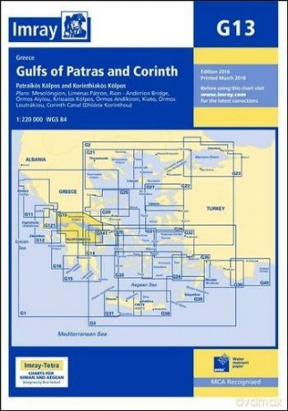 Imray Chart G13: Gulfs of Patras and Corinth (2000 Series) [KSIĄŻKA]