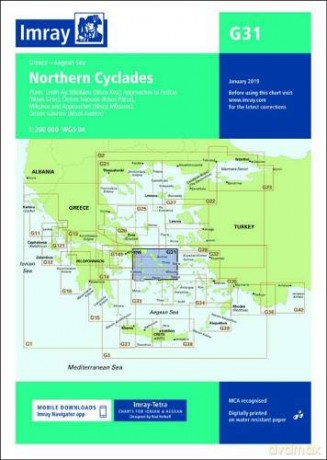 Imray Chart G31: Northern Cyclades (G Charts) - Imray Imray [KSIĄŻKA]