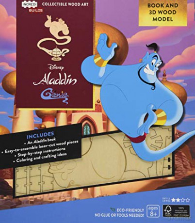 IncrediBuilds Disney's Aladdin: Genie Book and 3D Wood Model [KSIĄŻKA]