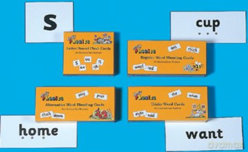 Jolly Phonics Cards: Set of 4 boxes in Precursive Letters - Sara Wernham [KSIĄŻKA]