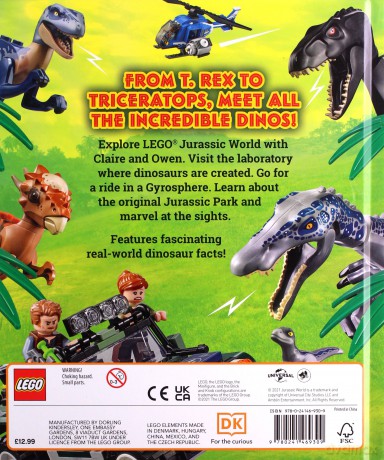 LEGO Jurassic World The Dino Files: with LEGO Jurassic World Claire Minifigure and Baby Raptor! - Catherine Saunders [KSIĄŻKA]