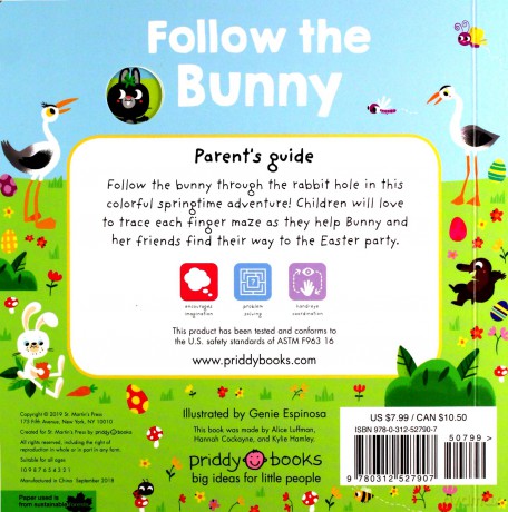 Maze Book: Follow the Bunny (Finger Mazes) [KSIĄŻKA]