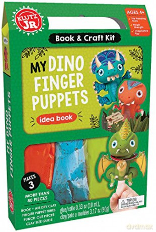 My Dino Finger Puppets (Klutz Junior) ,Multi Color - Editors of Klutz [KSIĄŻKA]