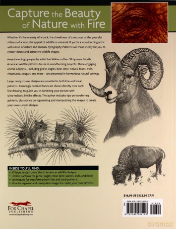 Pyrography Patterns: Basic Techniques and 30 Wildlife Designs for Woodburning [KSIĄŻKA]