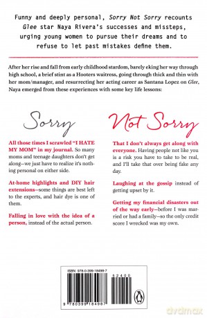 Sorry Not Sorry: Dreams, Mistakes, and Growing Up - Naya Rivera [KSIĄŻKA]
