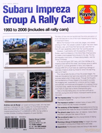 Subaru Impreza WRC Rally Car Owners Work (Owners' Workshop Manual): 1993 to 2008 (all models) [KSIĄŻKA]