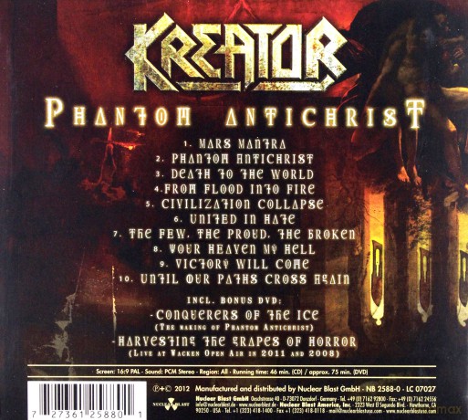 Kreator: Phantom Antichrist (digipack) [CD]+[DVD]