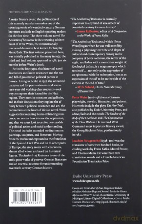 The Aesthetics of Resistance, Volume 1: A Novel - Peter Weiss [KSIĄŻKA]