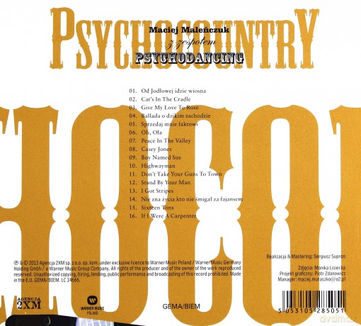 Maciej Maleńczuk Zespołem Psychodancing: Psychocountry (digipack) [CD]