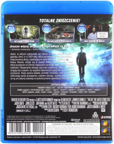 Dzień, w którym zatrzymała się Ziemia [Blu-Ray]