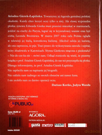 Czerwona księżniczka. Prof. Ariadna Gierek-Łapińska, synowa I sekretarza PZPR. MIŁOŚĆ WŁADZA MEDYCYNA - Dariusz Kortko, Judyta Watoła [KSIĄŻKA]