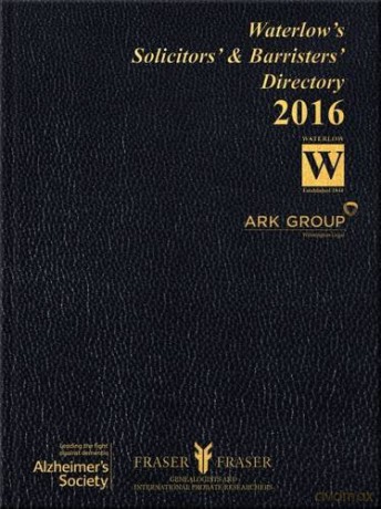 Waterlow's Solicitors' and Barristers' Directory 2016 [KSIĄŻKA]