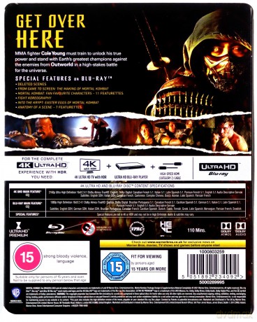 Mortal Kombat (steelbook) [Blu-Ray 4K]+[Blu-Ray]