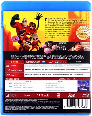 Incredibles 2 (Iniemamocni 2) [Blu-Ray 3D]+[2xBlu-Ray]