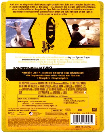 Życie Pi (steelbook) [Blu-Ray]