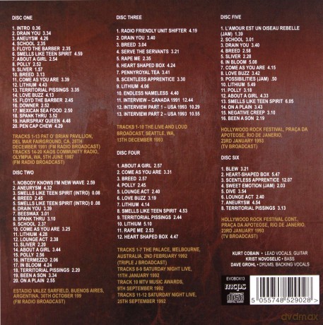 Nirvana: Smells Like Teen Spirit Live [BOX] [6CD]