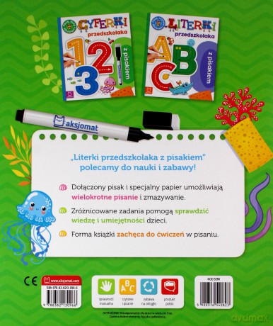 Literki przedszkolaka z pisakiem. Piszę, czytam i zmazuję. Wydanie specjalne - Agnieszka Bator [KSIĄŻKA]