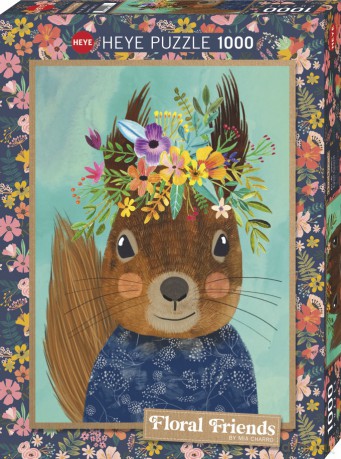 HEYE 1000 el. Floral Friends, Wiewiórka, Mia Charro [PUZZLE]