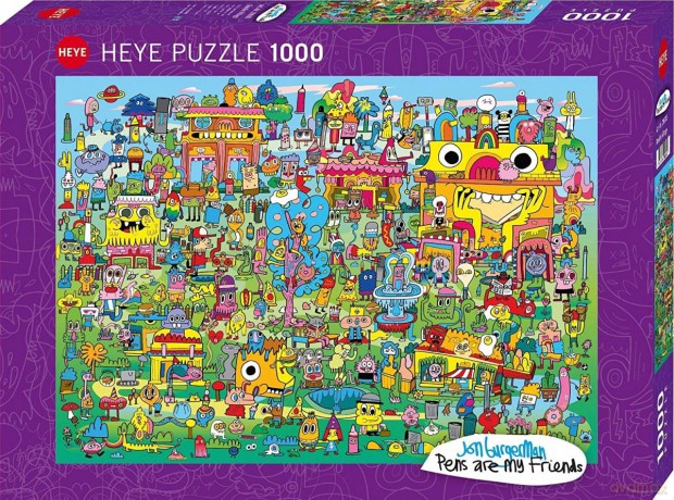 HEYE 1000 el. Wioska pełna Doodli, Jon Burgermann [PUZZLE]