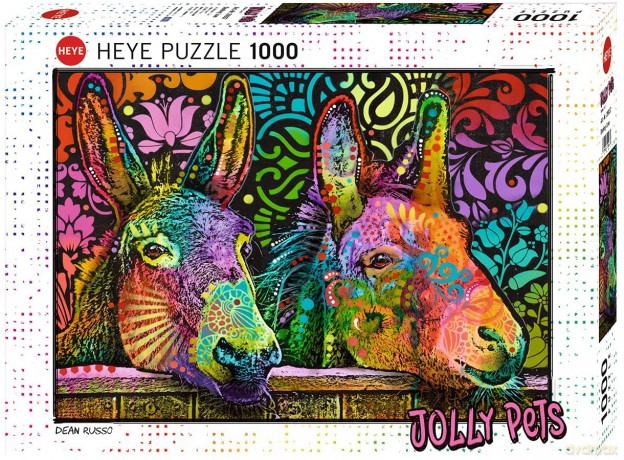 HEYE 1000 el. Zakochane osły, Jelly Pets [PUZZLE]