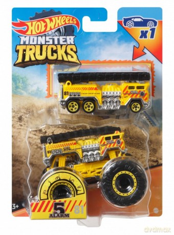 Zestaw pojazdów Monster Truck 2-pak Alarm żółty