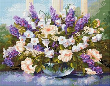 Diamentowa Mozaika Majowy bukiet 40x50 cm