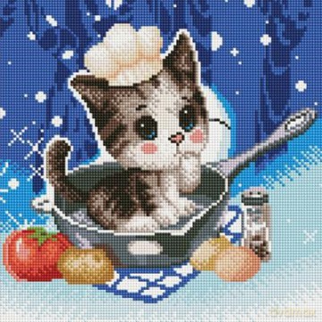 Diamentowa Mozaika Pomocnik w kuchni 30x30 cm