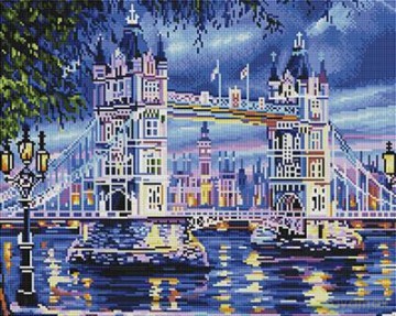 Diamentowa Mozaika Tower Bridge 40x50 cm