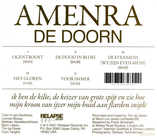 Amenra: De Doorn [CD]