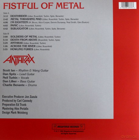 Anthrax: Fistful Of Metal (Red/Black Splatter) [Winyl]