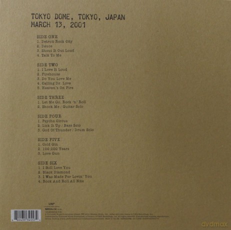 Kiss: Off The Soundboard: Tokyo Dome - Tokyo. Japan 3/13/2001 [3xWinyl]