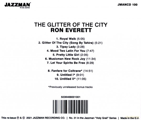 Ron Everett: The Glitter Of The City [CD]