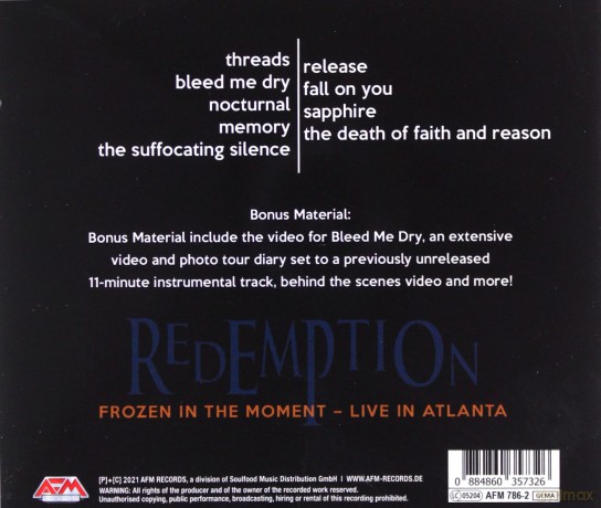 Redemption: Frozen In The Moment Live In Atlanta [CD]+[DVD]