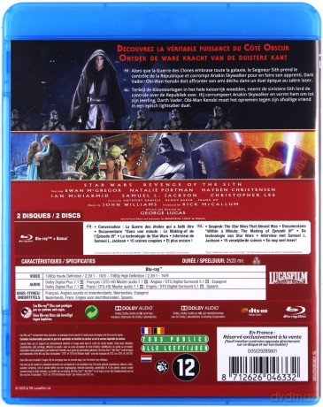 Star Wars: Episode III - Revenge of the Sith (Gwiezdne wojny: Część III - Zemsta Sithów) [2xBlu-Ray]