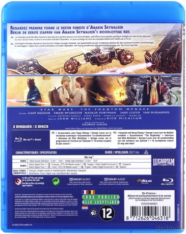 Star Wars: Episode I - The Phantom Menace (Gwiezdne wojny: Część I - Mroczne widmo) [2xBlu-Ray]
