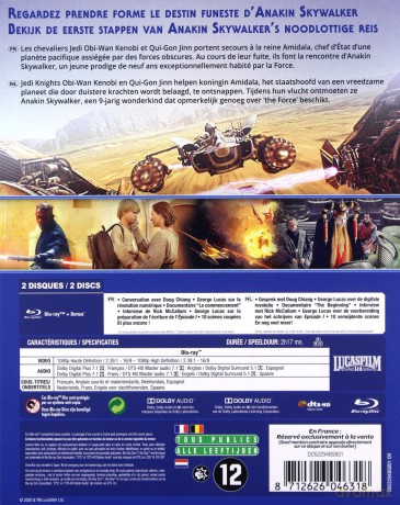 Star Wars: Episode I - The Phantom Menace (Gwiezdne wojny: Część I - Mroczne widmo) [2xBlu-Ray]