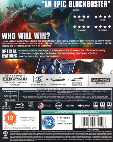 Godzilla vs. Kong [Blu-Ray 4K]+[Blu-Ray]