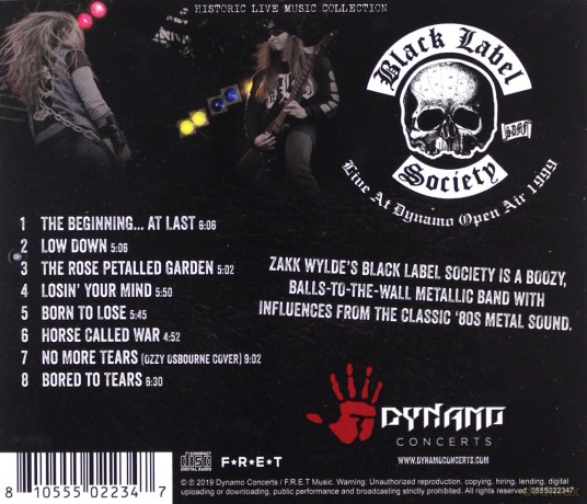 Black Label Society: Live At Dynamo Open Air 1999 [CD]