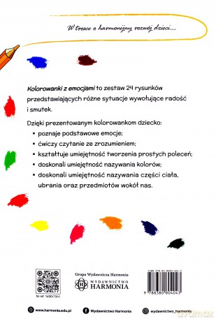 Kolorowanki z emocjami Radość i smutek - Anna Jarosz-Bilińska [KSIĄŻKA]