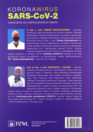 Koronawirus SARS-CoV-2 zagrożenie dla współczesnego świata - Tomasz Dzieciątkowski, J. Filipiak Krzysztof [KSIĄŻKA]