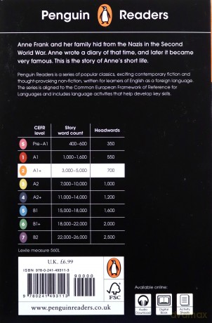 Penguin Readers Level 2 The Extraordinary Life of Anne Frank - Kate Scott [KSIĄŻKA]