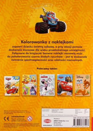 Auta Kolorowanka z naklejkami NA-9119 [KSIĄŻKA]