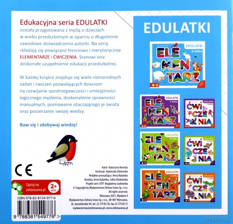 Edulatki. Ćwiczenia 3-latka - Katarzyna Borecka [KSIĄŻKA]