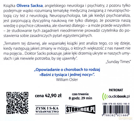 Mężczyzna, który pomylił swoją żonę z kapeluszem - Oliver Sacks [AUDIOBOOK]