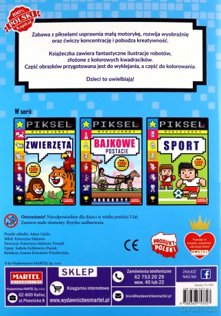 Roboty. Pikselowe wyklejanki - Katarzyna Salamon, Adam Gdula [KSIĄŻKA]