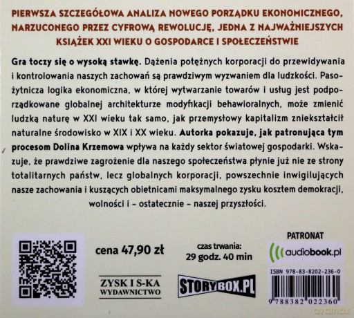 Wiek kapitalizmu inwigilacji - Shoshana Zuboff [AUDIOBOOK]